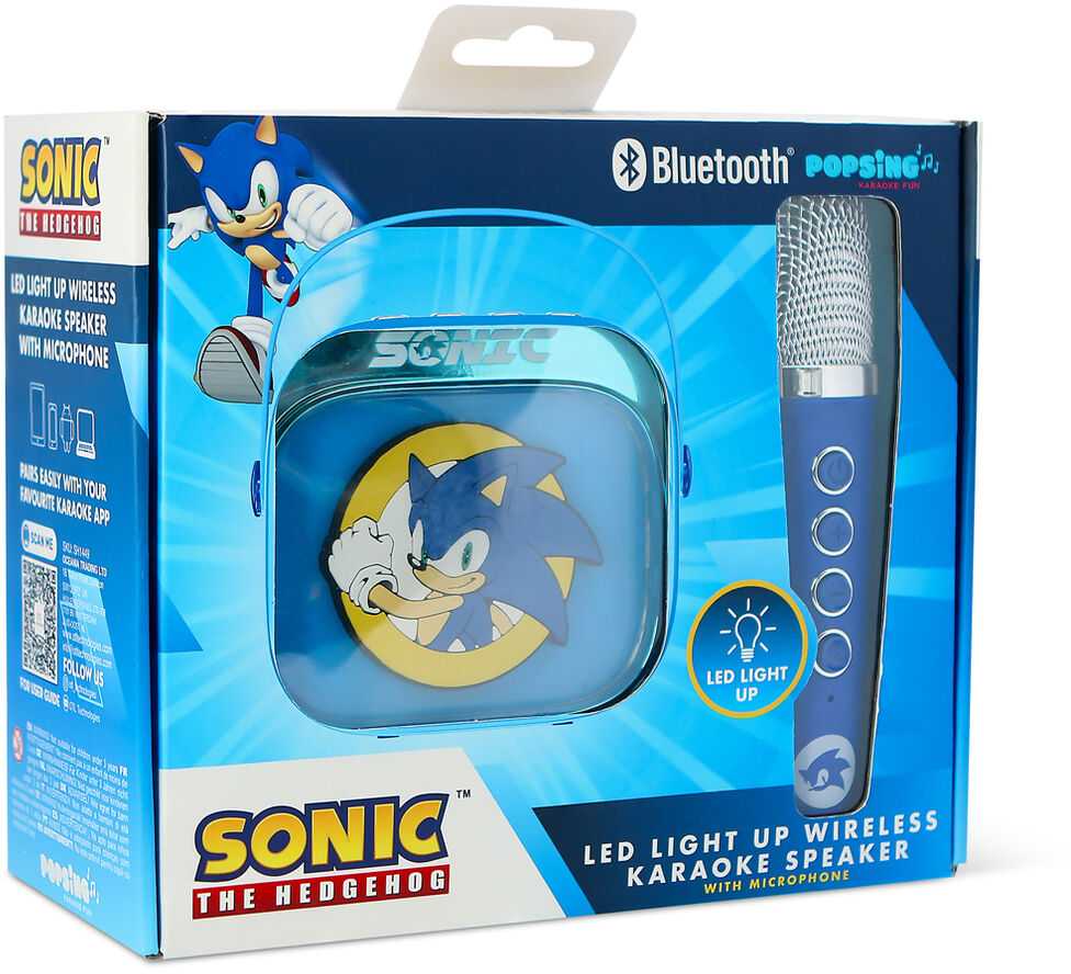 OTL Sonic The Hedgehog LED Karaoke Speaker and Microphone