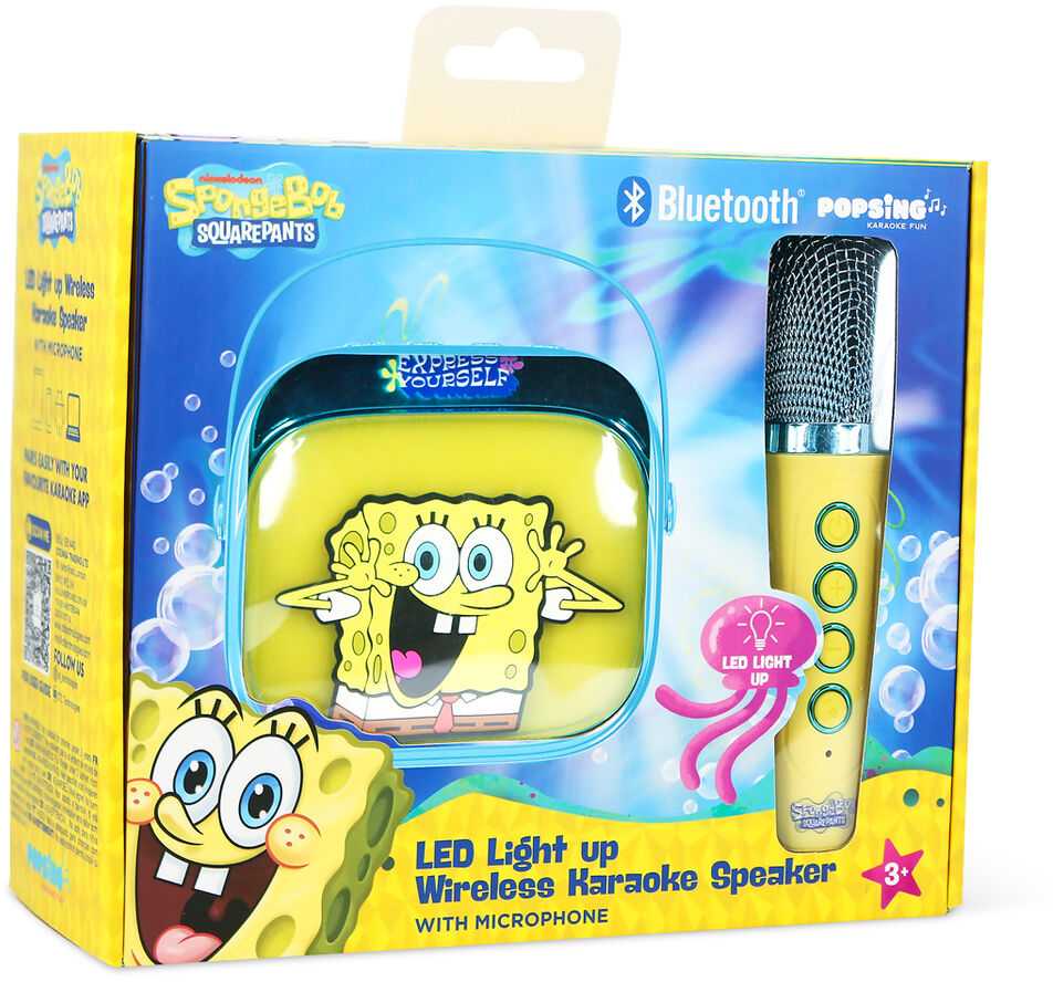 OTL SpongeBob LED Karaoke Speaker and Microphone