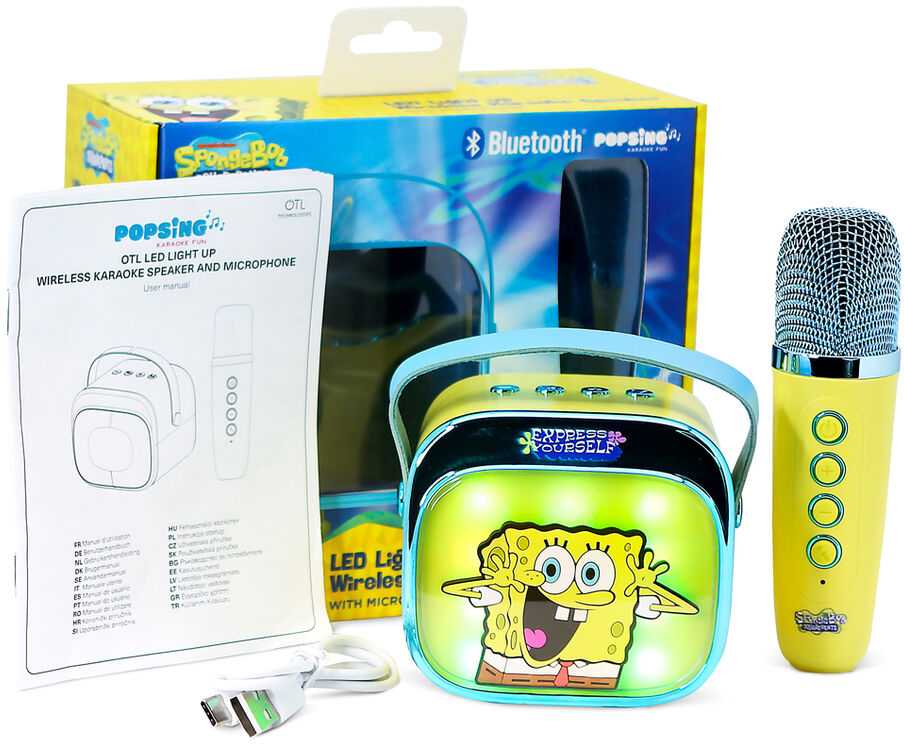 OTL SpongeBob LED Karaoke Speaker and Microphone