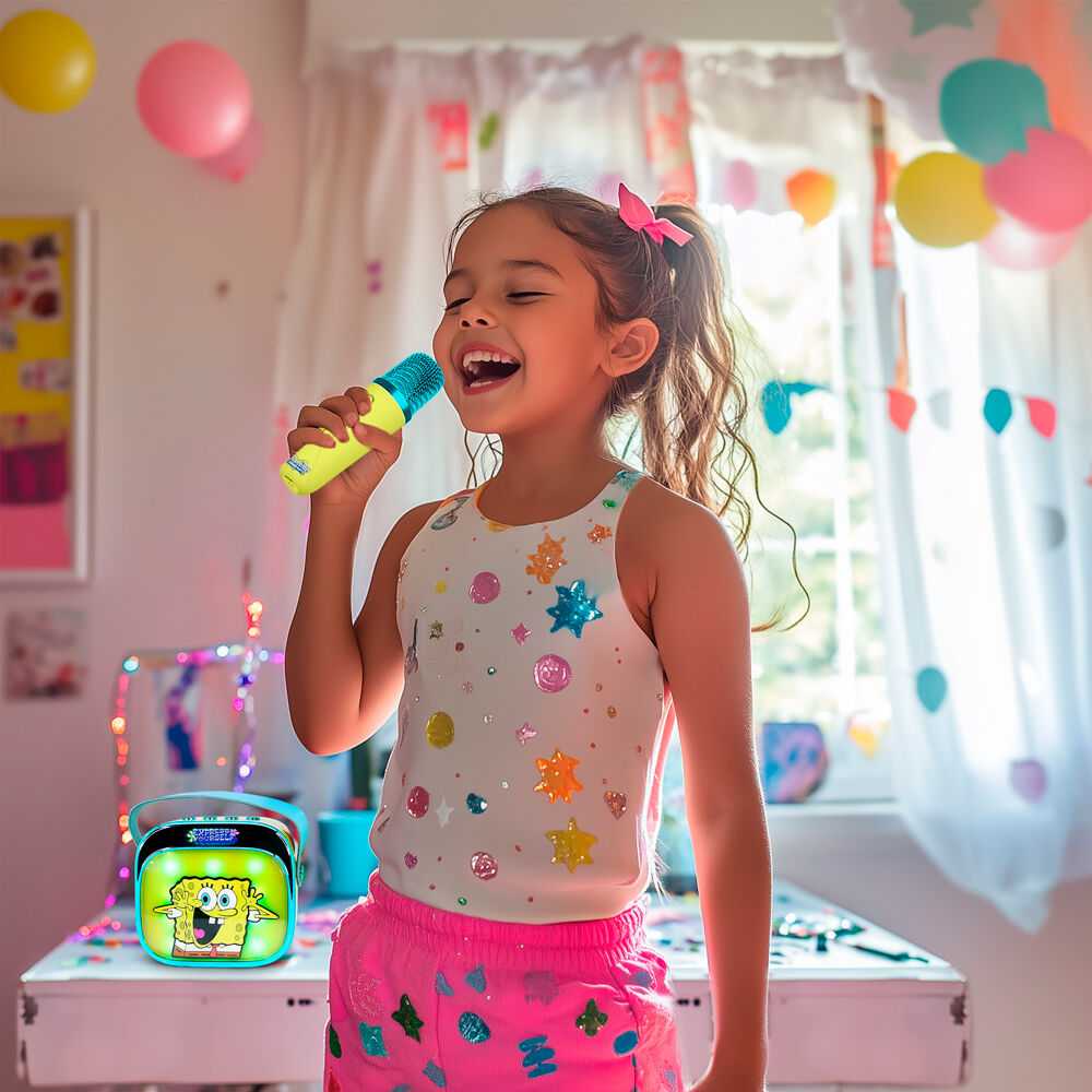 OTL SpongeBob LED Karaoke Speaker and Microphone