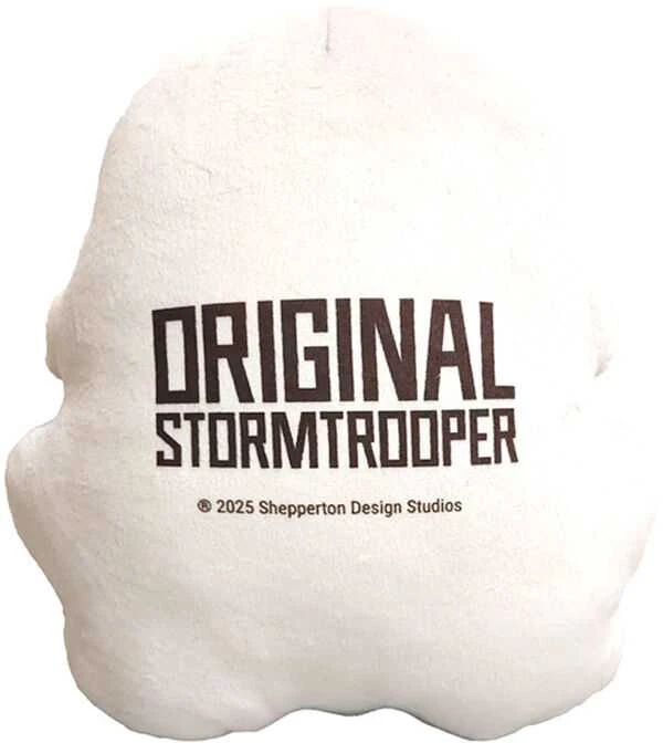 Stormtrooper pagalvėlė - galinė pusė su užrašu