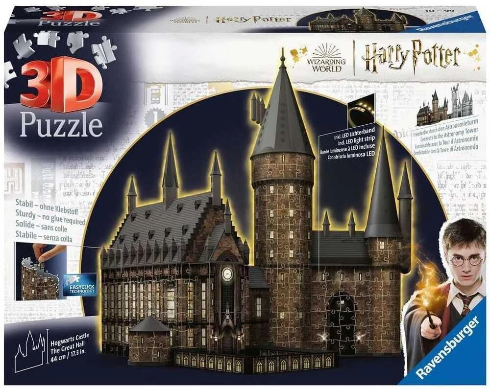 Ravensburger 3D dėlionė Hogwarts pilis naktį 540 detalių