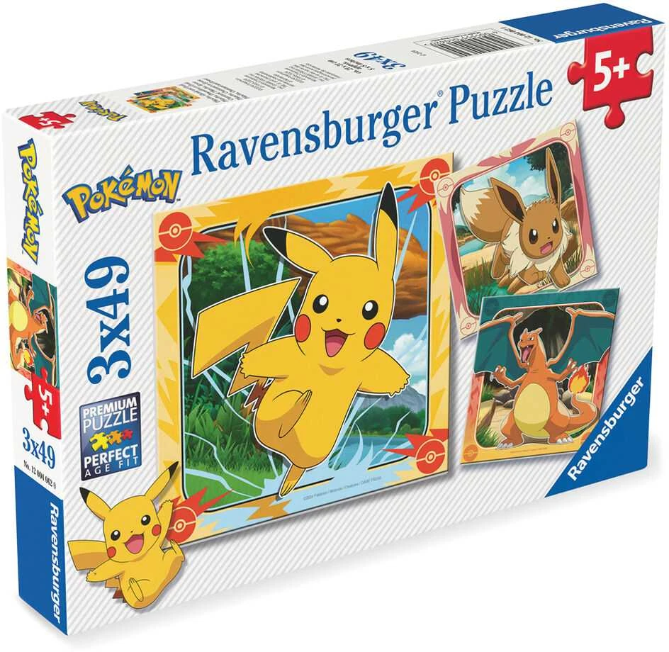 Ravensburger Dėlionė 3x49 vnt. - Pokémonai aprašymas - Prekės nuotrauka