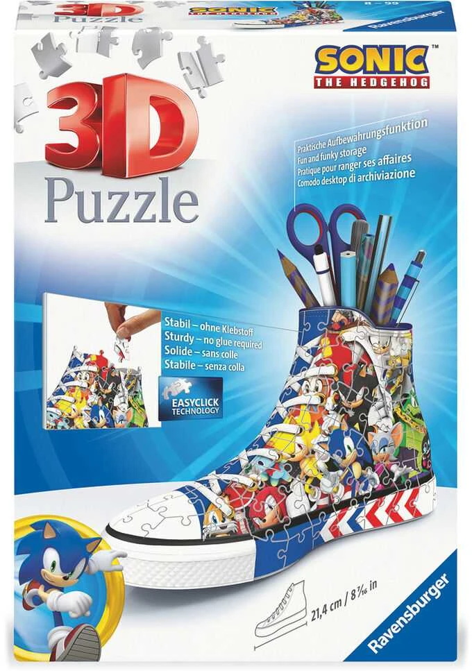 Ravensburger 3D dėlionė Sportbačiai Sonic the Hedgehog