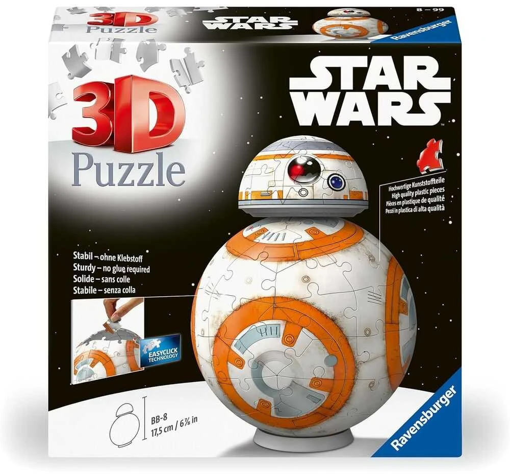 Dėlionė Ravensburger Puzzle 3D Star Wars BB-8