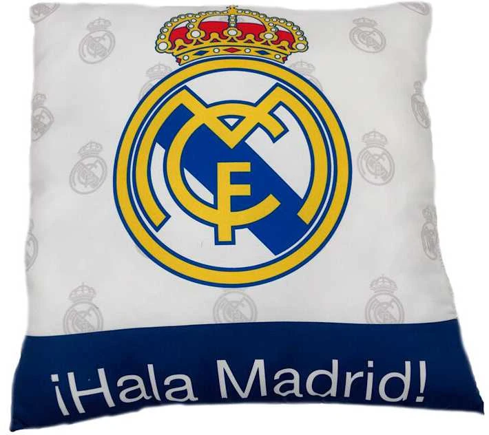 Real Madrid pagalvė su „Hala Madrid“ užrašu