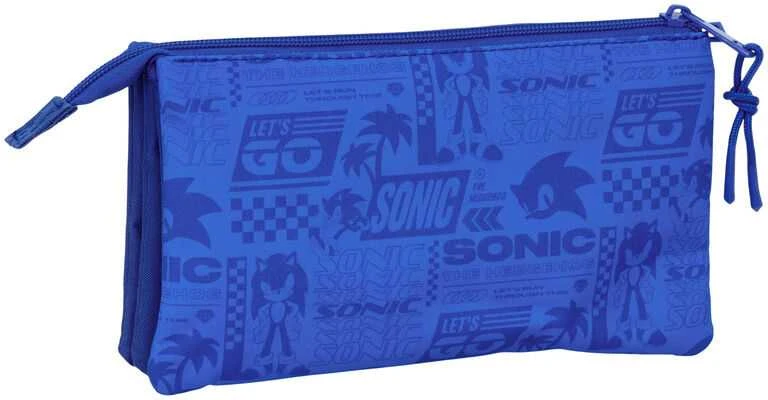Safta Sonic the Hedgehog triple pencil case