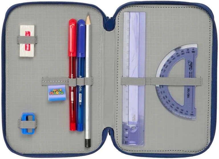 Safta Super Mario Bros Mamma Mia triple pencil case 37pcs