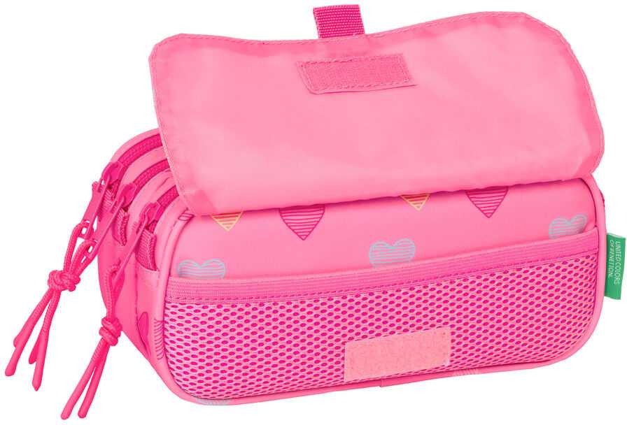 Safta Benetton Heart triple pencil case