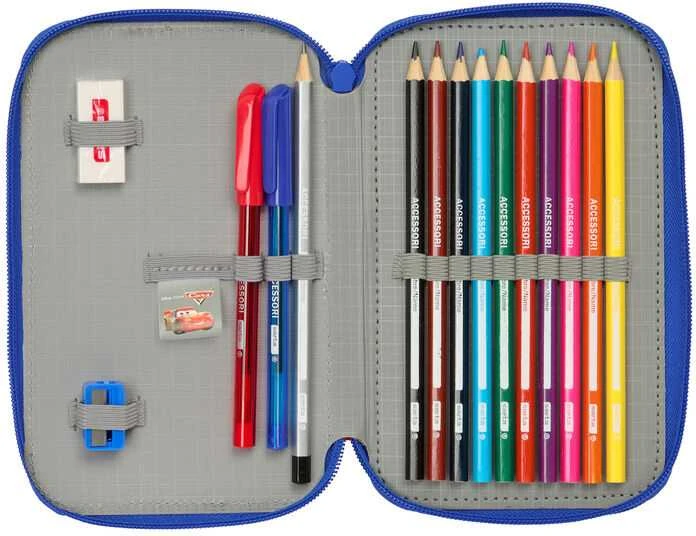 Safta Disney Pixar Cars double pencil case 29pcs