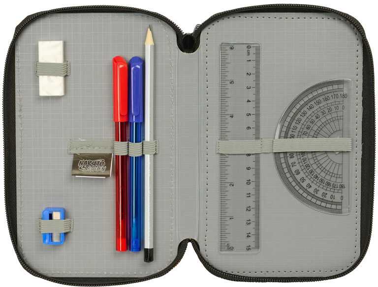 Safta Naruto Shippuden triple pencil case 37pcs