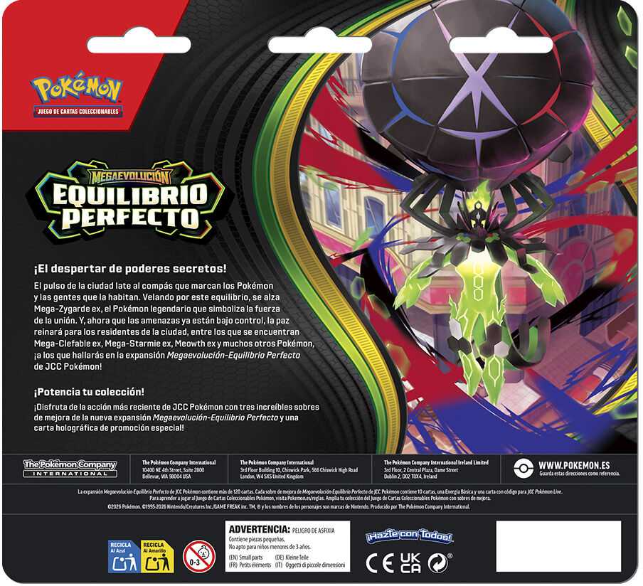 Spanish Pokemon Perfect Order pack of card games 3 envelopes