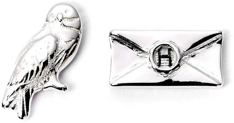 The Carat Shop Harry Potter Hedwig and Letter sidabrinis plated stud earrings