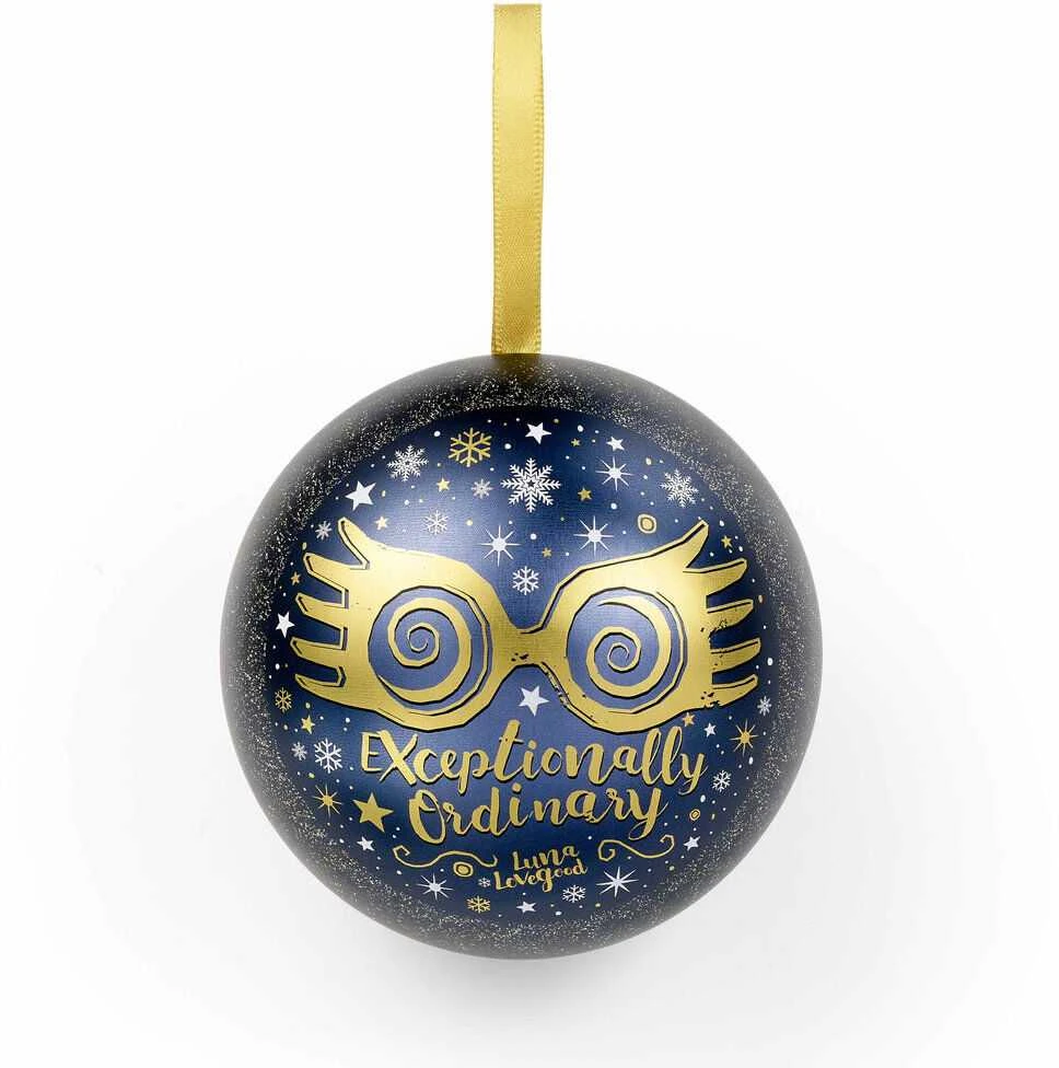 The Carat Shop Harry Potter Luna Lovegood Glasses Necklace + Christmas ball