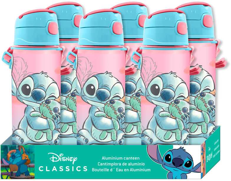 Kids Euroswan Hiszpania Stitch 600 ml ST00055 mėlyna-rožinė