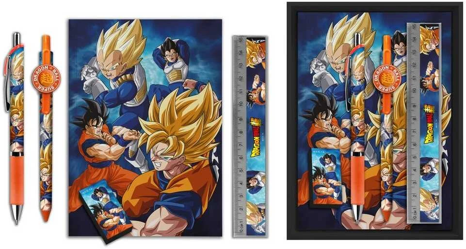 "Dragon Ball" 5 dalių kanceliarinių reikmenų rinkinys dėžutėje