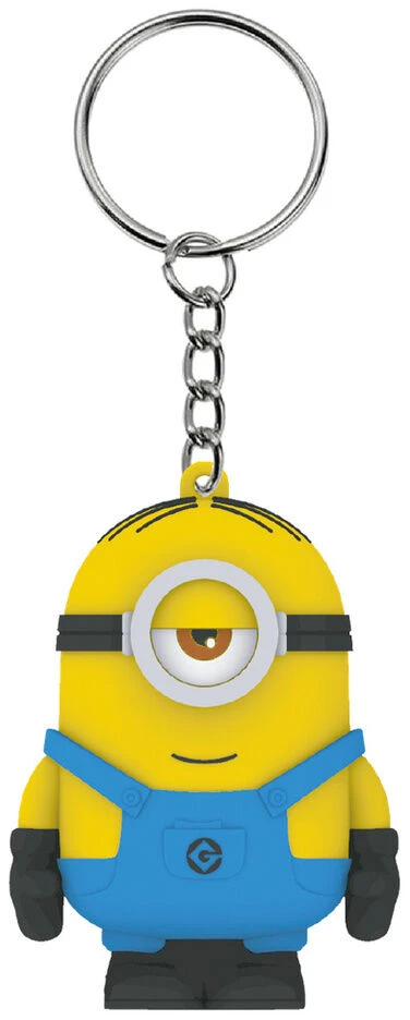 Kids Licensing Breloczek KIDS Žibintuvėlis LED + Breloczek Pakabutis 2w1 Minionki do kluczy i plecaka vaikams / Ms10056 (SB12259)