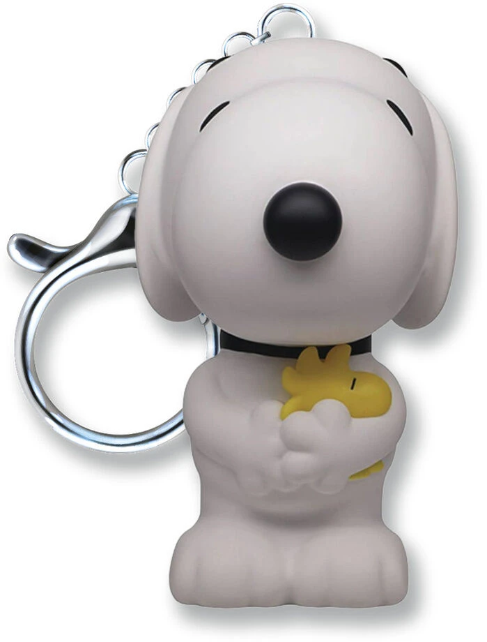 Kids Licensing Flashies Peanuts Snoopy 3D keychain with led flashlight