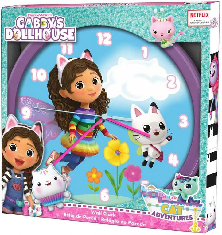 Kids Euroswan Hiszpania Gabby's Dollhouse sieninis laikrodis