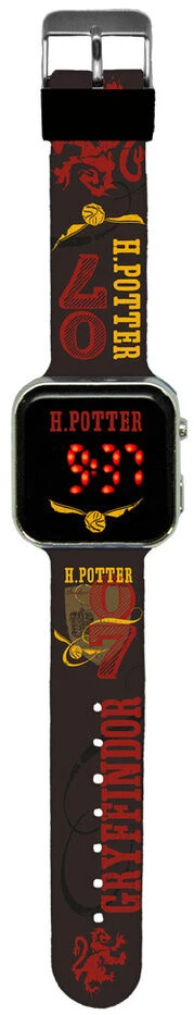 Išmanusis laikrodis Kids Licensing KIDS Laikrodis LED Harry Potter na rękę cyfrowy vaikams dziecięcy juoda / Hpk0012 (SB12271)