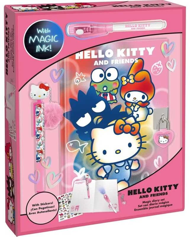 JOURNAL MAGIQUE HELLO KITTY - Avec Stylo à Encre Invisible, Cadenas Et Autocollants