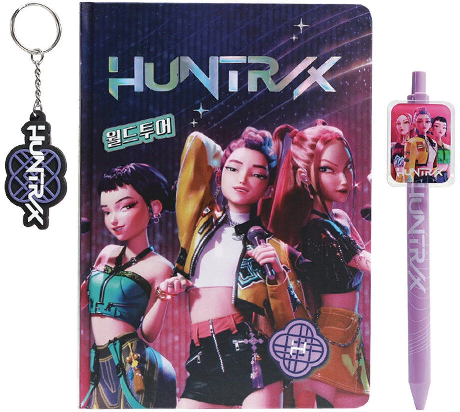 Kids Licensing KPop Demon Hunters notebook with pen and keychain