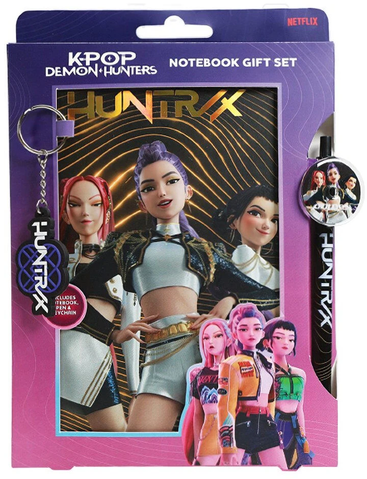 Kids Licensing KPop Demon Hunters notebook with pen and keychain