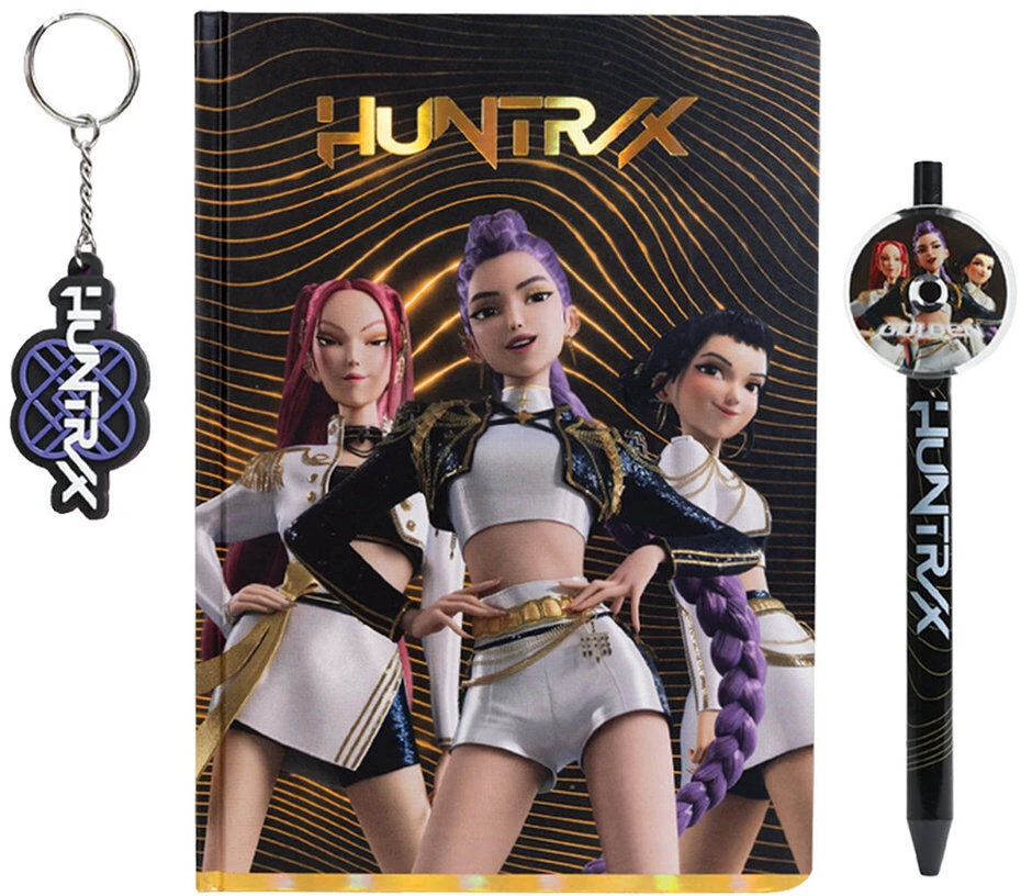 Kids Licensing KPop Demon Hunters notebook with pen and keychain