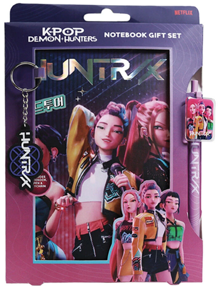 Kids Licensing KPop Demon Hunters notebook with pen and keychain