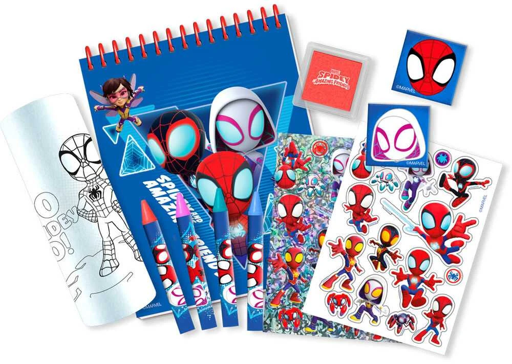 Kids Euroswan Spiderman Žmogaus-voro spalvinimo rinkinys su kietuoju dėklu