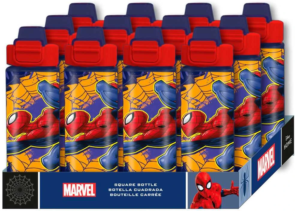 Kids Euroswan Hiszpania Kids Euroswan Vaikiškas vandens buteliukas „Euroswan Square“, 500 ml, PP, „Žmogus-voras“, 843396