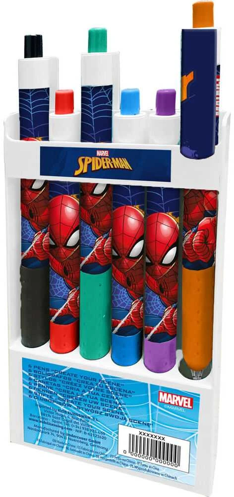 Kids Euroswan Hiszpania Vaikams Euroswan Rinkinys 6 Spiderman Pens SP50058