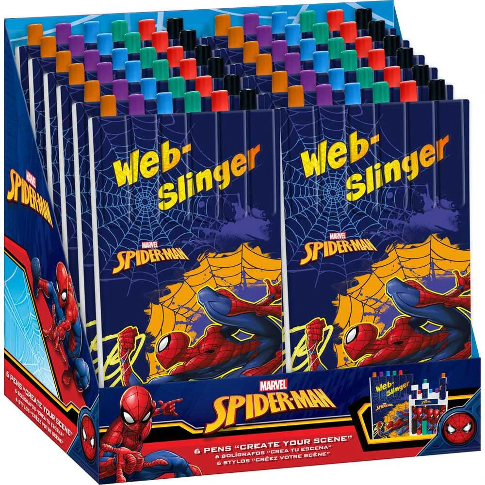 Kids Euroswan Hiszpania Vaikams Euroswan Rinkinys 6 Spiderman Pens SP50058