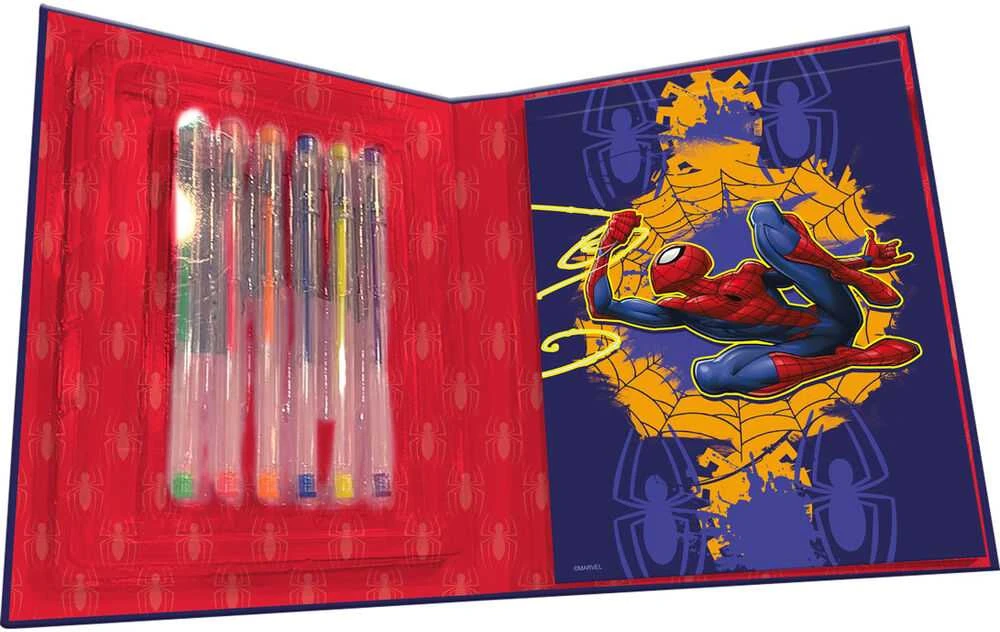 Kids Euroswan Hiszpania Kids Euroswan Rinkinys rašymo rinkinys 6 geliniai rašikliai su Spiderman bloknotu SP50060 Kids Euroswan