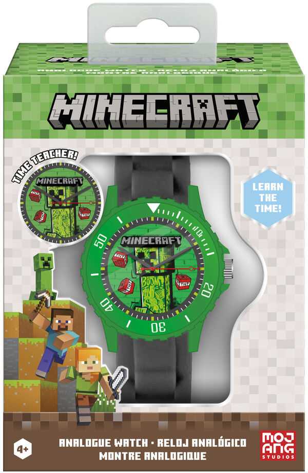 Išmanusis laikrodis Kids Licensing KIDS Laikrodis Analoginis Klasikinis Vaikiškas Minecraft Silikoninis Dirželis Vaikams / Min4384 (SB12326)