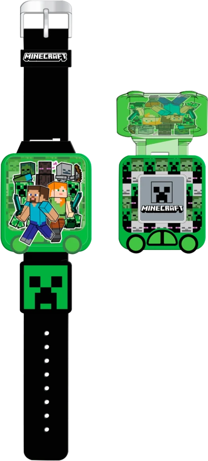 Kids Euroswan Hiszpania Edukacinis laikrodis vaikams, vaikams, „Minecraft“, chronometras, žadintuvas, žaidimai / Min4148