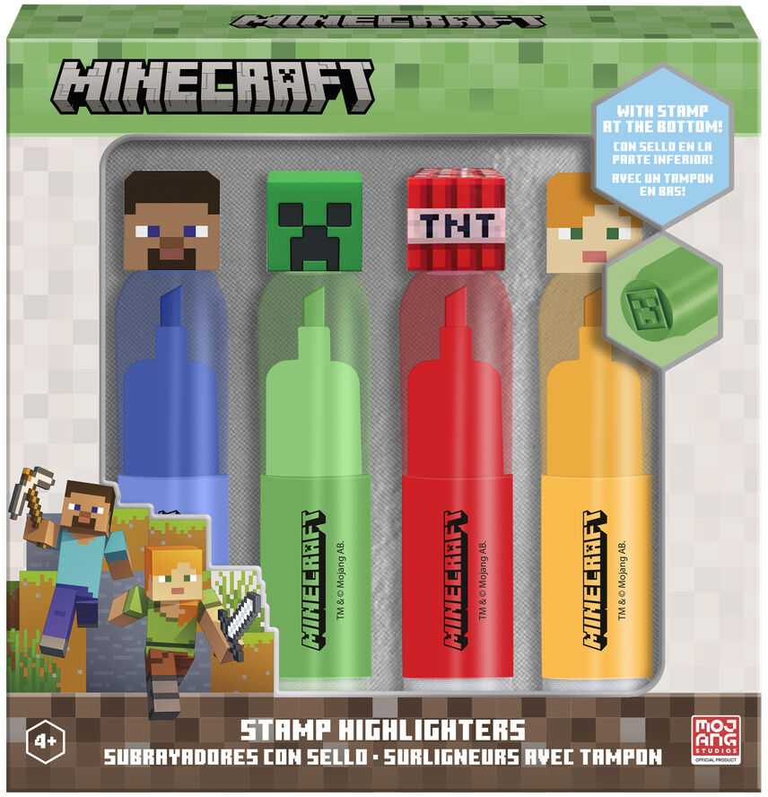 KIDS Vaikams Euroswan Ispanija *****Minecraft rinkinys 4 žymekliai 3D su viršumi 96535