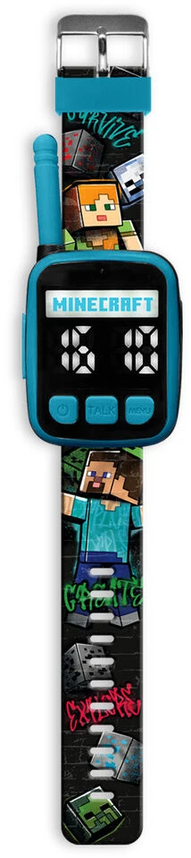 Kids Licensing KIDS Minecraft 2x Walkie Talkie Krótkofalówka + Laikrodis Na Rękę 2w1 Dla Dzieci / Min40165 (SB12384)