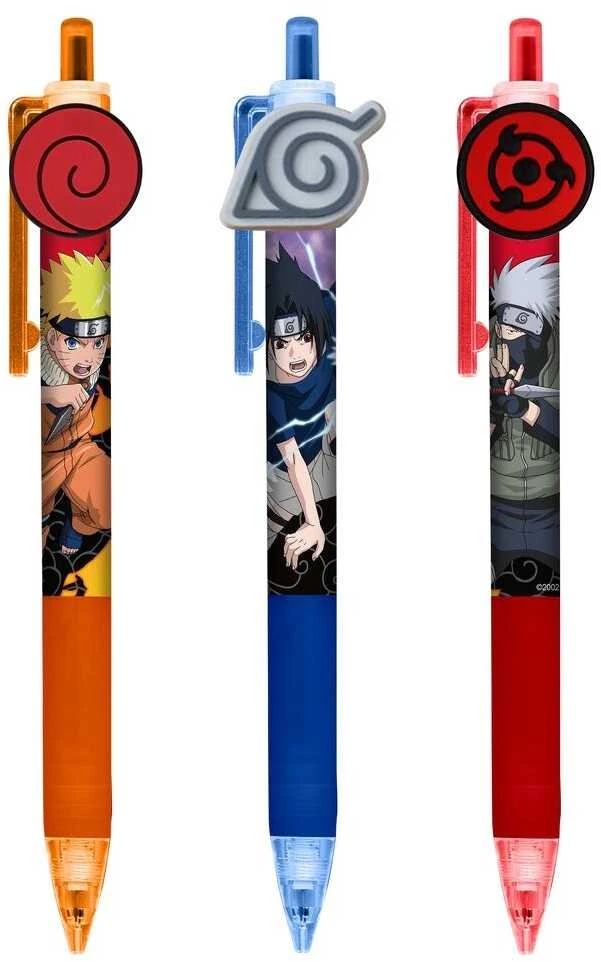 Kids Licensing Naruto Shippuden pack of 3 pens