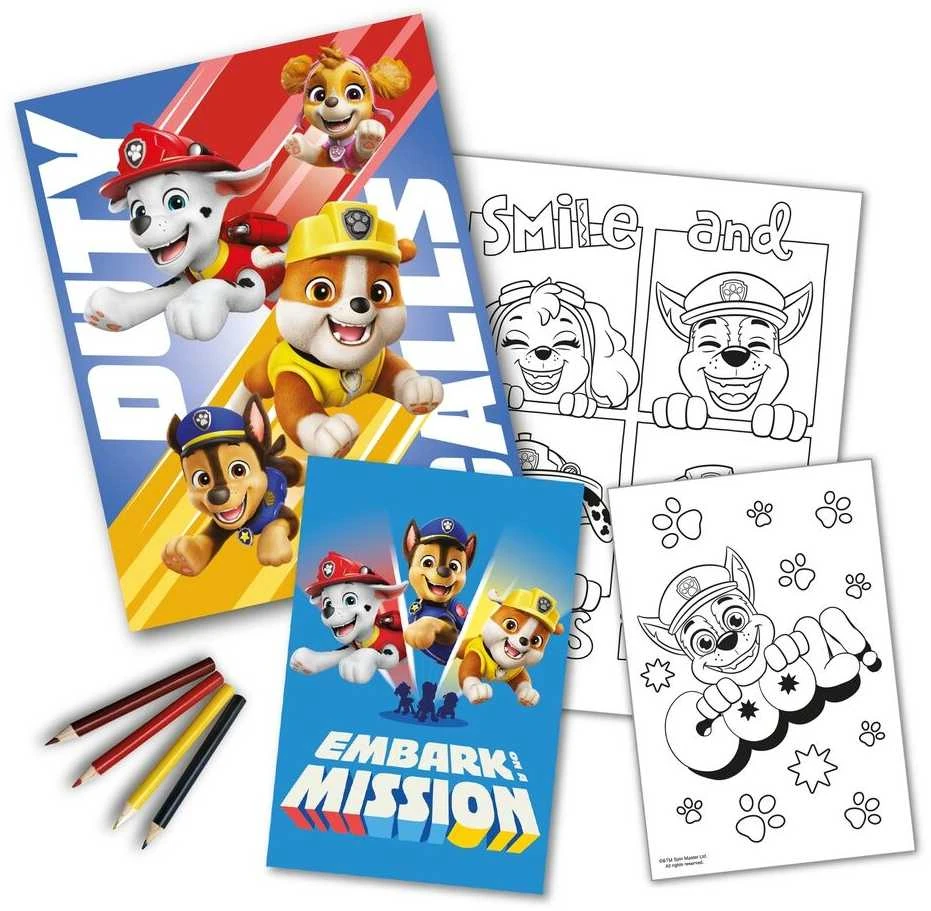 Kids Euroswan Vaikams skirtas „Euroswan Rinkinys“ spalvinimui su kreidelėmis „Paw Patrol“