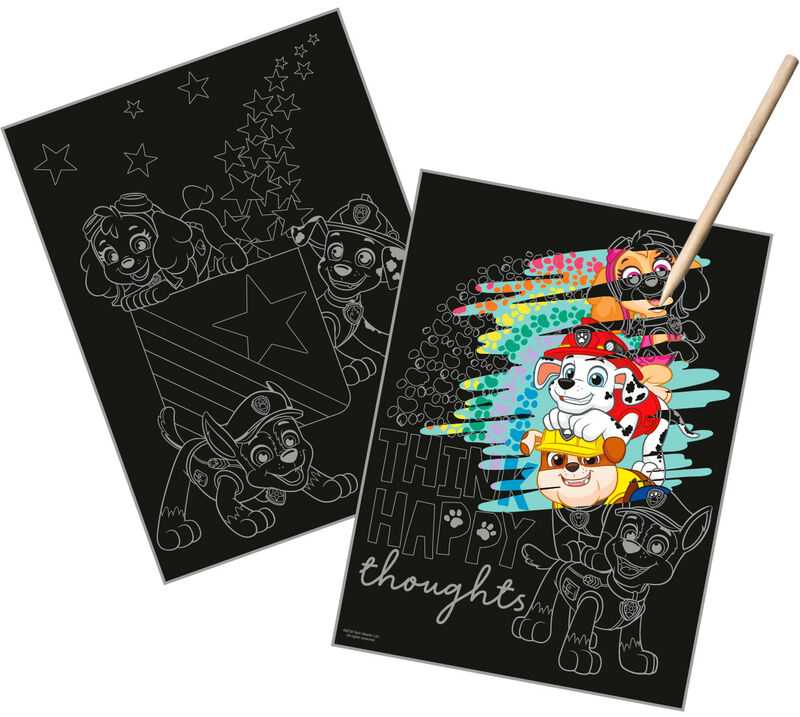 Kids Licensing PAW PATROL SCRAPER COLOR SCRATCH + DRAWING