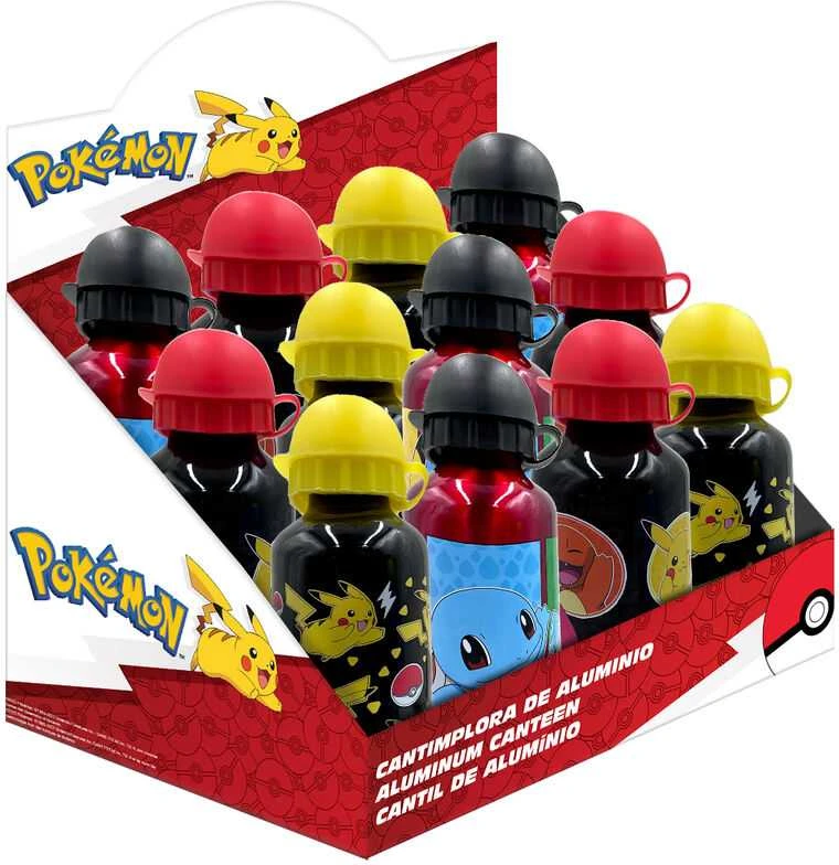 Kids Euroswan Hiszpania Kids Euroswan Vaikiškas aliumininis buteliukas „Euroswan Pokemon“, 500 ml, PK00014, p12, 3wz