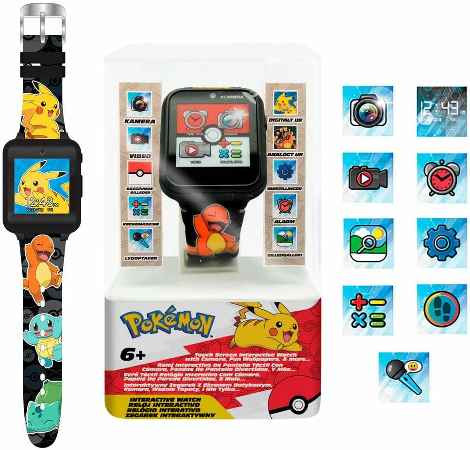 Pokemon Išmanusis laikrodis 10 funkcji POK4231 juoda