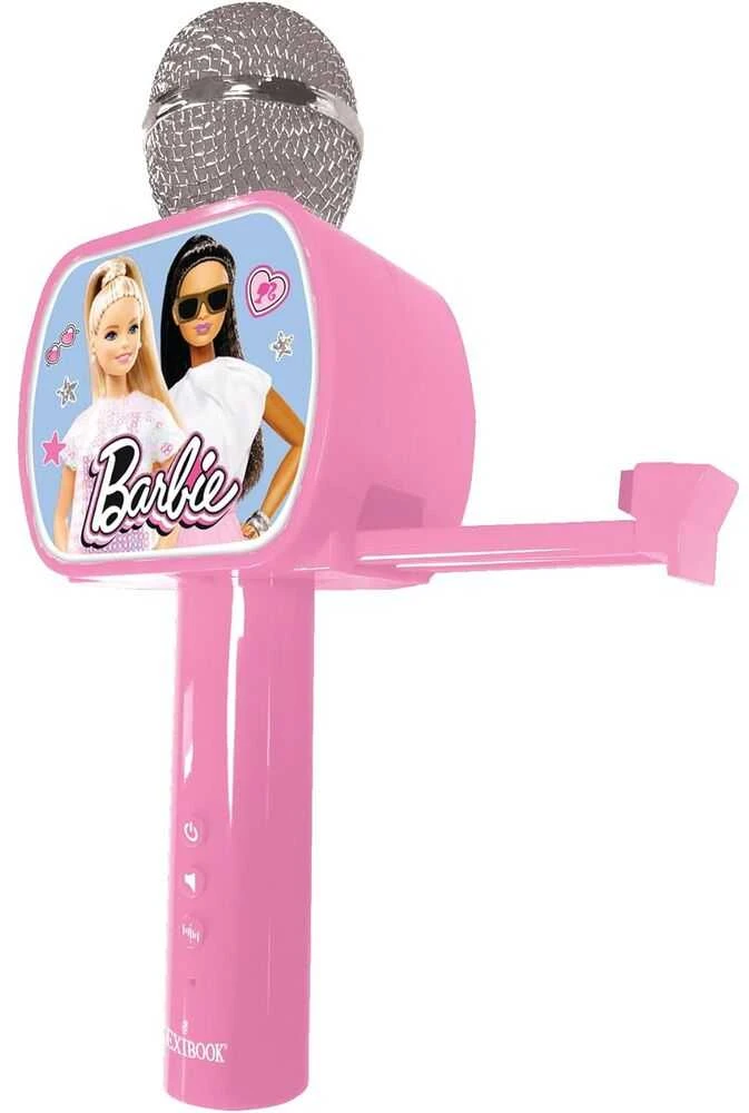 Barbie karaoke mikrofonas su telefono laikikliu