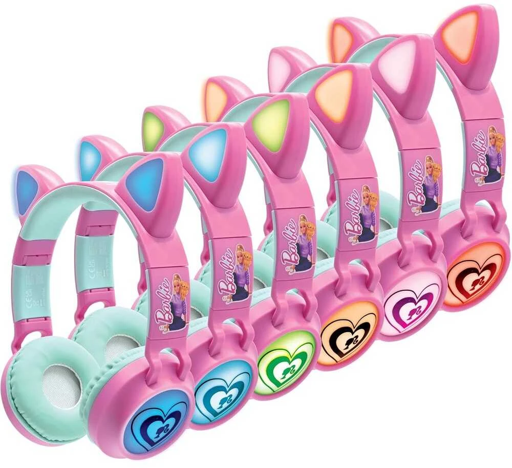 Lexibook,Barbie „Lexibook“ – „Barbie“ „Bluetooth“ ausinės su šviesa (HPBTKTBB)
