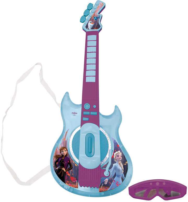 Lexibook ŠALDYTOJI KARALIENĖ - Šviečianti elektroninė gitara su akiniais ir mikrofonu