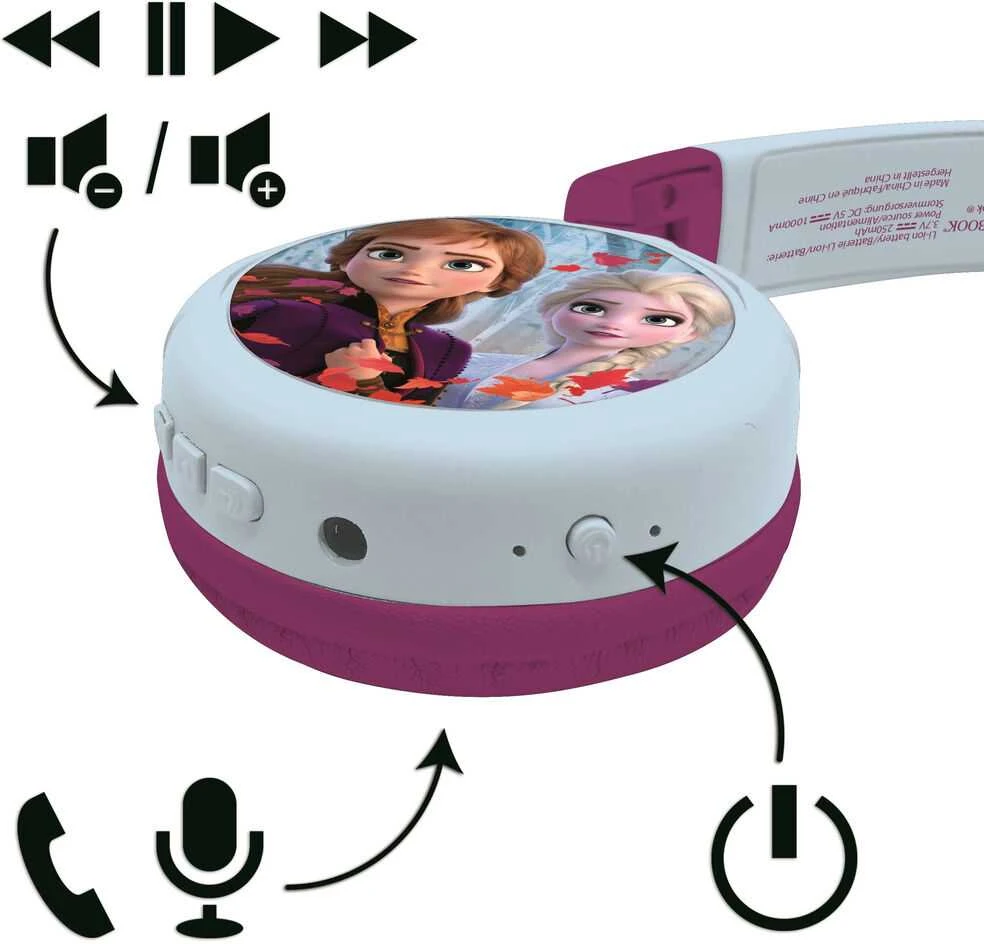 Sulankstomos ausinės 2 viename Frozen Lexibook