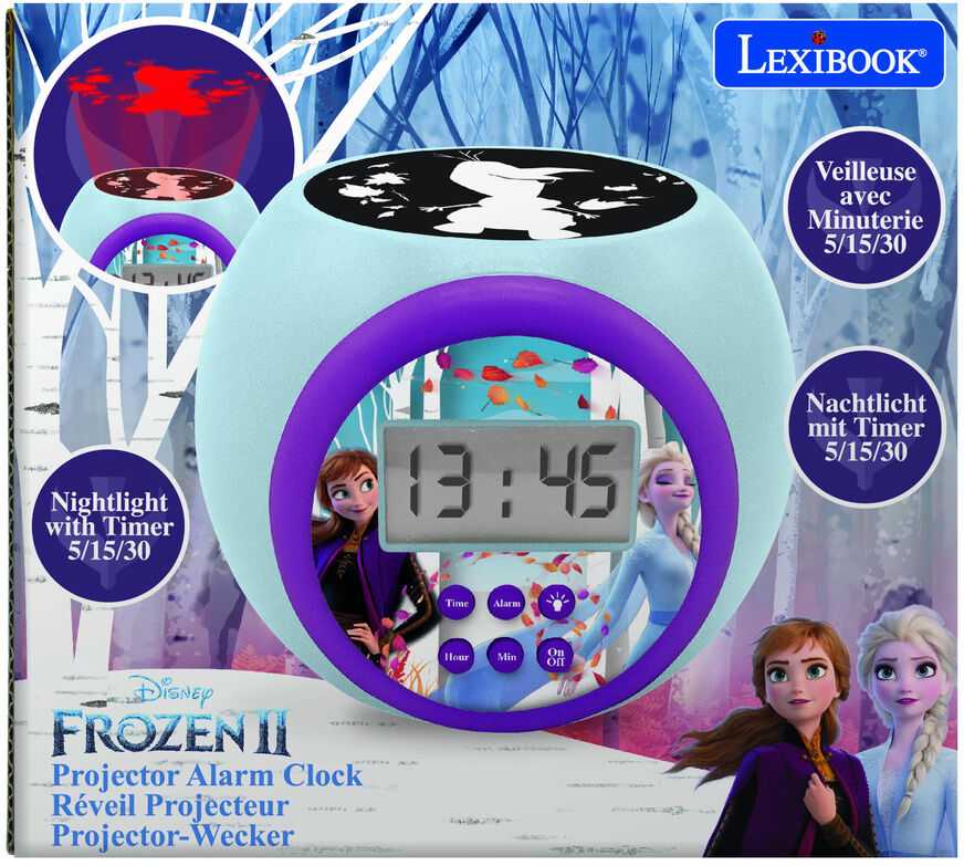 Projektoriaus žadintuvas su laikmačiu Frozen Lexibook