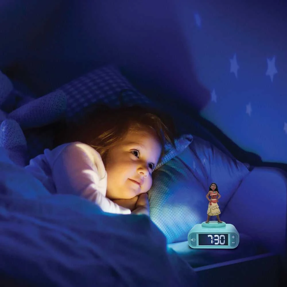 Lexibook Disney Moana Vaiana 3D Night Light Alarm Clock