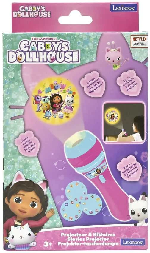 Lexibookgabbys Dollhouse „Lexibook“ – projektorius ir žibintuvėlis – Gabby lėlių namelis (LTC050GDH)